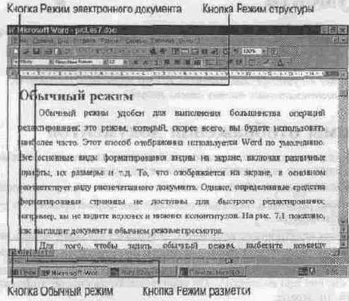 Режимы отображения документов